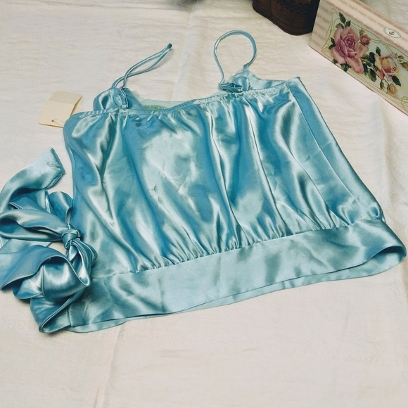 Zino satin blue top - Picture 2 of 3